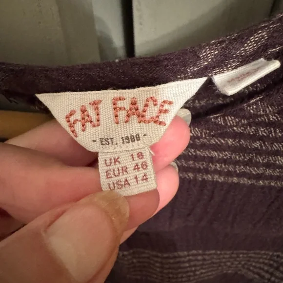 Fat Face Espresso/Taupe Striped Dress - Picture 7 of 12